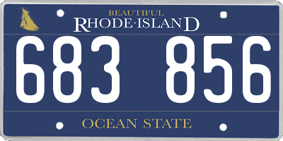 RI license plate 683856