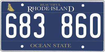 RI license plate 683860