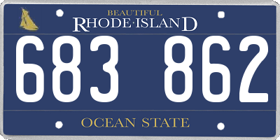 RI license plate 683862