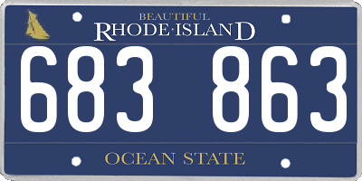 RI license plate 683863