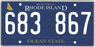 RI license plate 683867