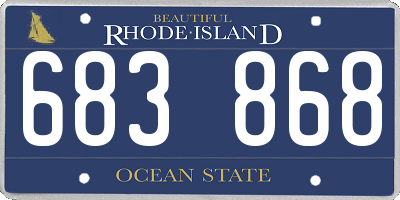 RI license plate 683868