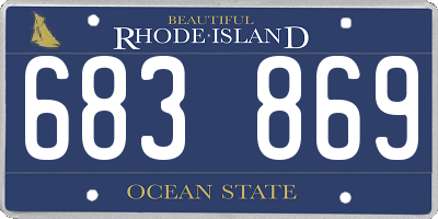 RI license plate 683869