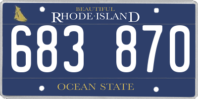 RI license plate 683870