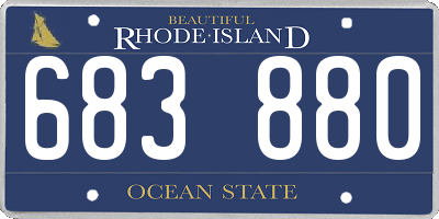 RI license plate 683880