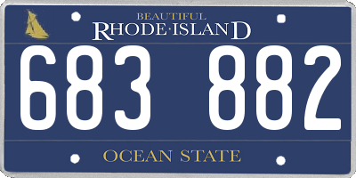 RI license plate 683882