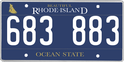 RI license plate 683883
