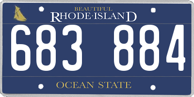 RI license plate 683884