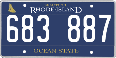 RI license plate 683887