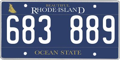 RI license plate 683889