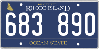 RI license plate 683890