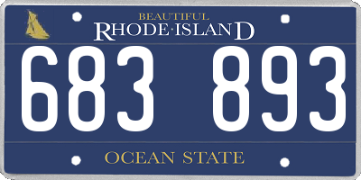 RI license plate 683893