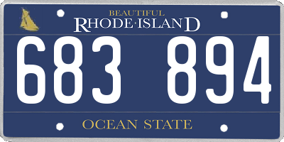 RI license plate 683894