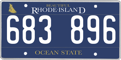 RI license plate 683896