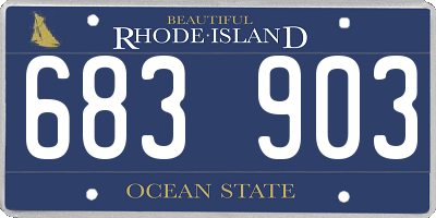 RI license plate 683903