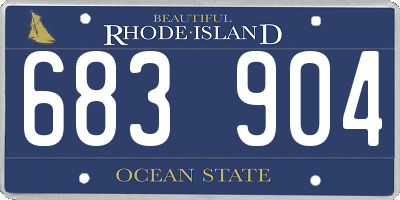 RI license plate 683904