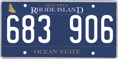 RI license plate 683906