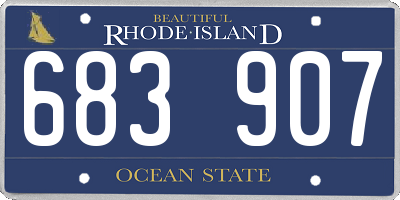 RI license plate 683907