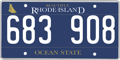 RI license plate 683908