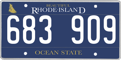 RI license plate 683909