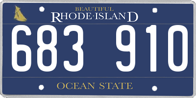 RI license plate 683910