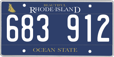 RI license plate 683912