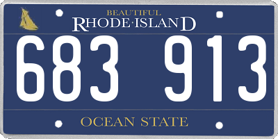 RI license plate 683913