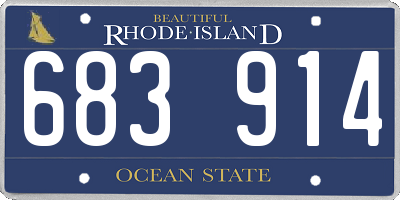 RI license plate 683914