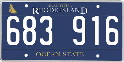 RI license plate 683916