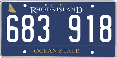 RI license plate 683918