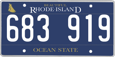 RI license plate 683919