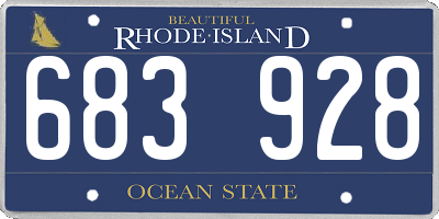 RI license plate 683928