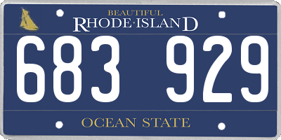 RI license plate 683929