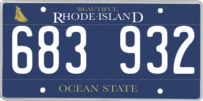 RI license plate 683932