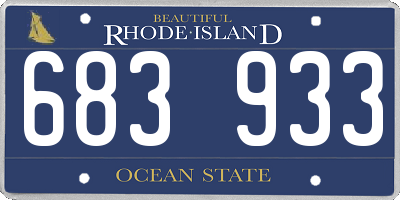 RI license plate 683933