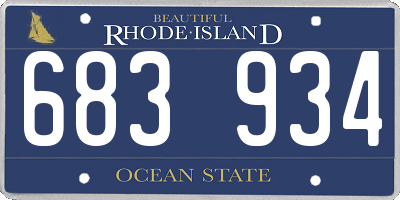 RI license plate 683934