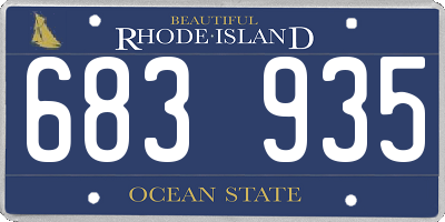 RI license plate 683935