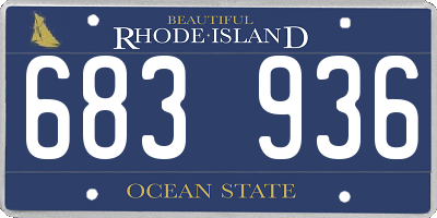 RI license plate 683936
