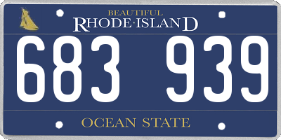 RI license plate 683939