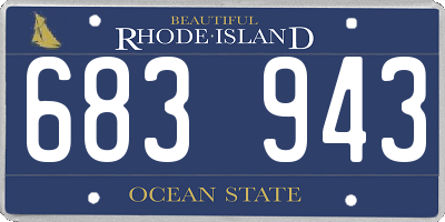 RI license plate 683943