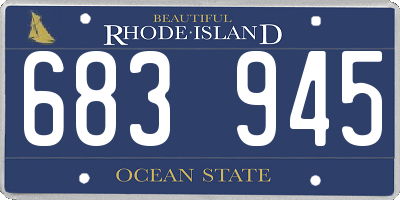 RI license plate 683945