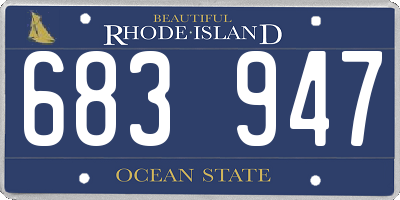 RI license plate 683947