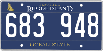 RI license plate 683948