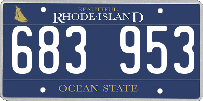 RI license plate 683953