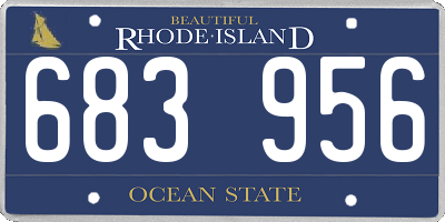 RI license plate 683956