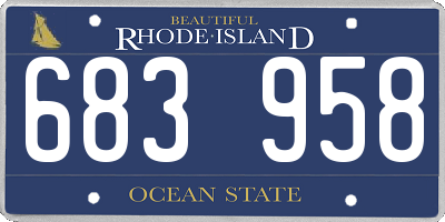 RI license plate 683958