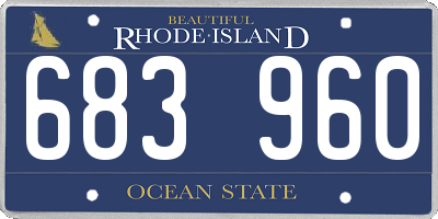 RI license plate 683960