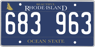 RI license plate 683963