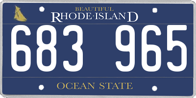 RI license plate 683965
