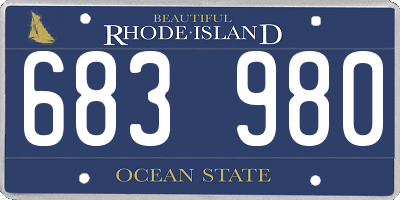 RI license plate 683980